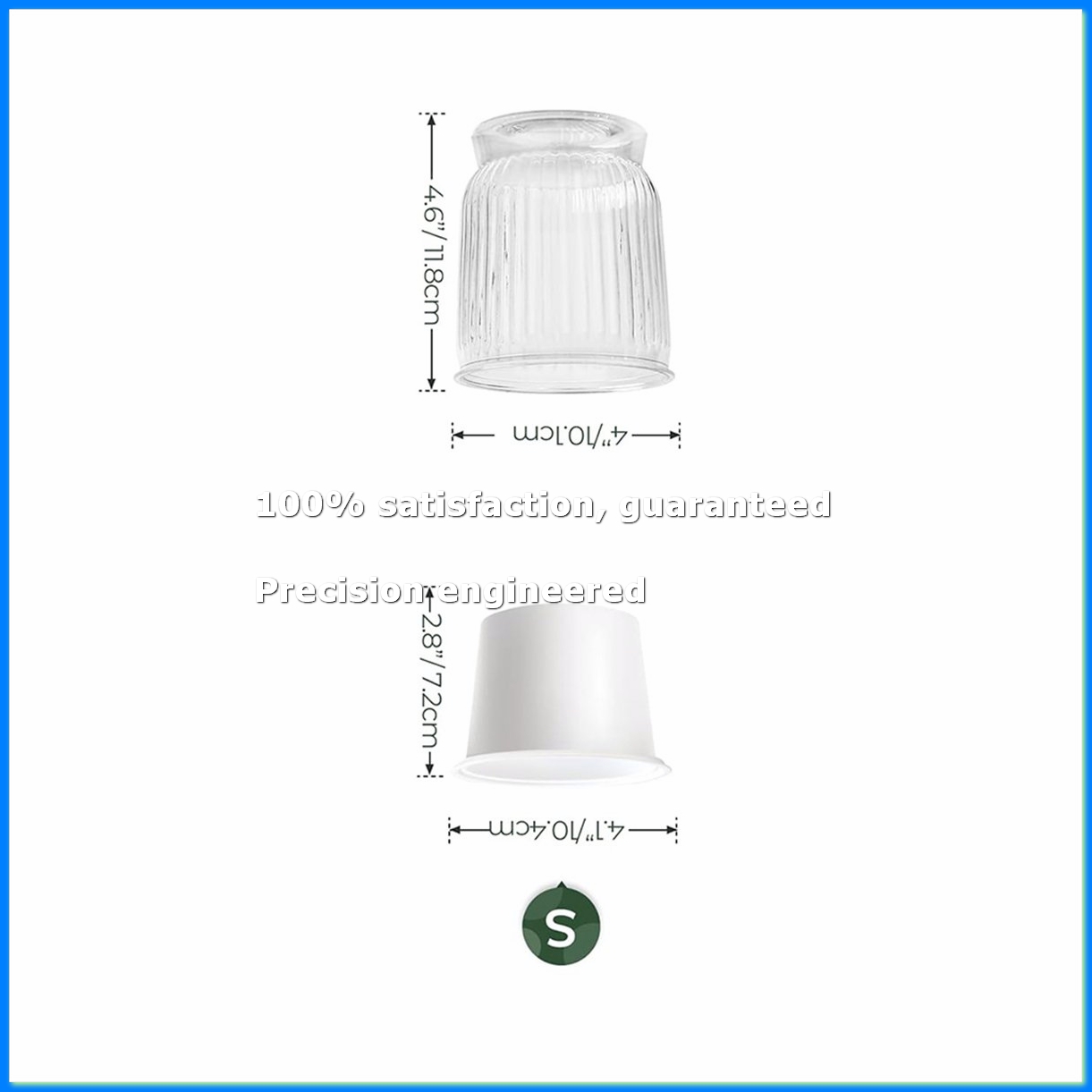 Self-Watering Planter - กระถางต้นไม้แบบรดน้ำเองได้, กระถางต้นไม้ขนาดเล็ก 4 นิ้ว, กระถางต้นไม้แบบรดน้ำเองได้พร้อมถังเก็บน้ำลึก, กระถางดอกไม้
