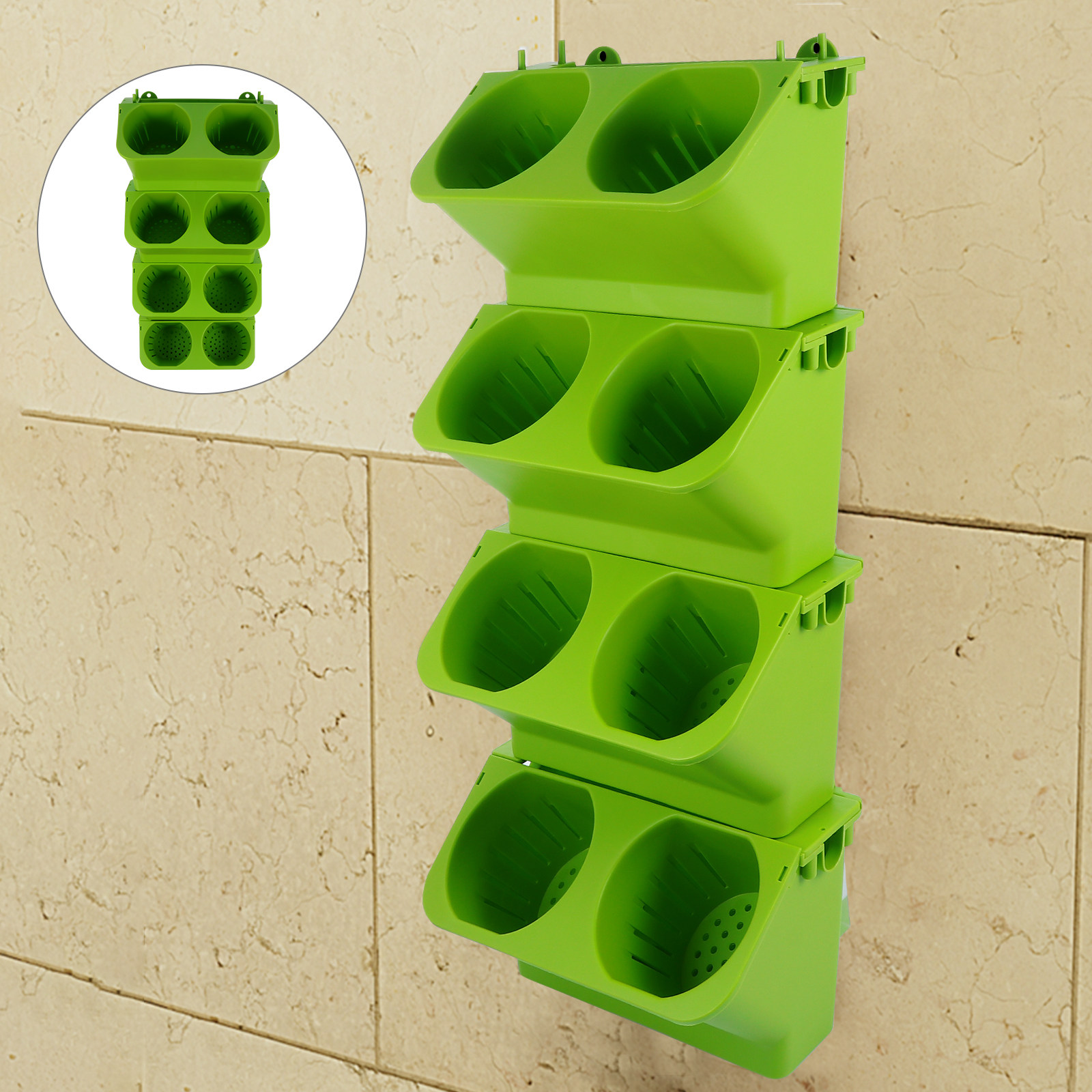 ชุดกระถางต้นไม้ติดผนังแนวตั้ง  - Self-Watering Planter บทวิจารณ์และราคา