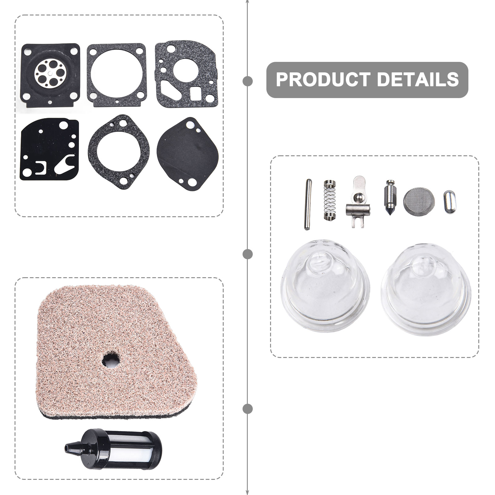 ชุดบริการคาร์บูเรเตอร์สำหรับเค - Gardening Tools Essential บทวิจารณ์และราคา
